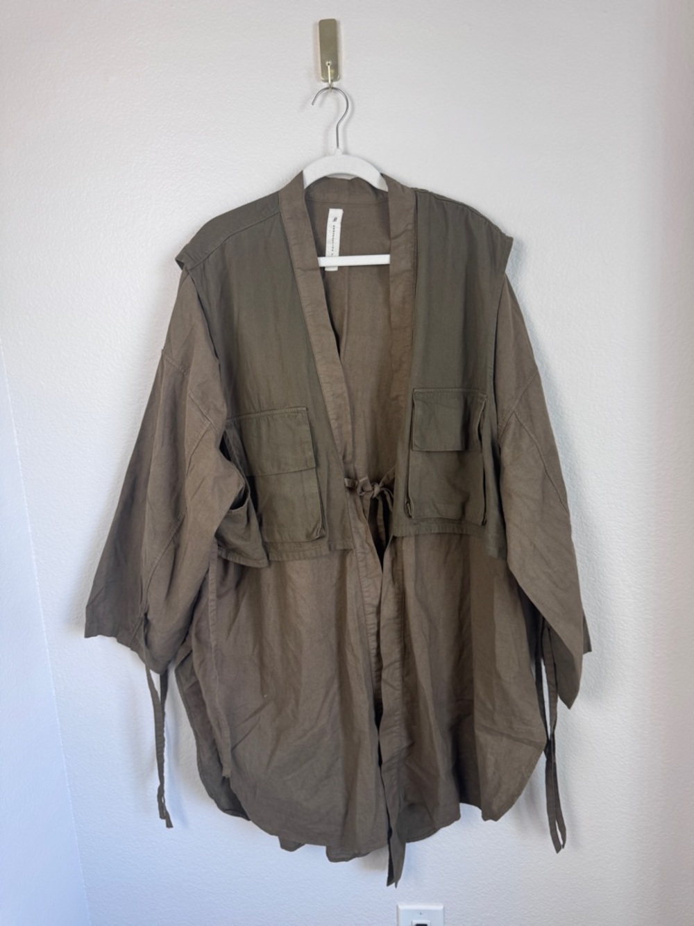 Prospective Flow Cargo Kimono Noragi Jacket Utility Avant Garde Streetwear RARE